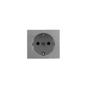 Legrand Valena 770257 Лицевая панель для розетки 2К+З с защитными шторками немецкий стандарт алюминий