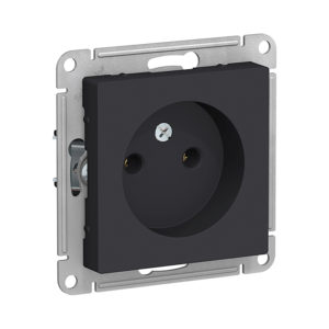 Механизм розетки без заземления, 16А Schneider Electric ATLASDESIGN, цвет карбон