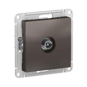 Механизм телевизионной розетки (TV антенна коннектор) Schneider Electric ATLASDESIGN, цвет мокко