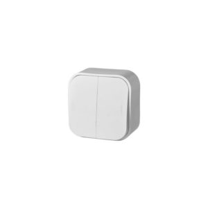 Legrand Quteo 782202 Выключатель двухклавишный белый
