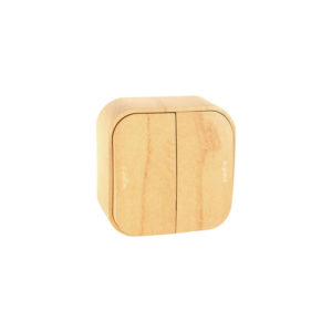 Legrand 782262 Выключатель 10A 2 клавишный дерево