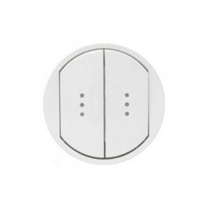 Legrand 68004 Лицевая панель двойного выключателя с индикацией белый