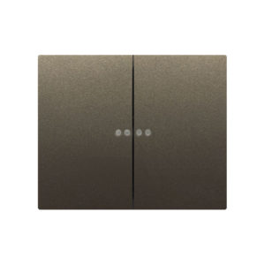 Legrand 771279 Лицевая панель двухклавишного выключателя с индикацией темная бронза