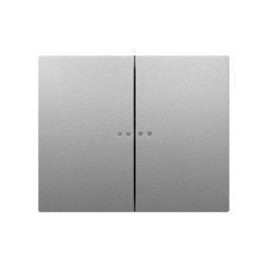 Legrand 771379 Лицевая панель двухклавишного выключателя с индикацией алюминий