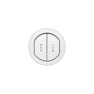Legrand 67804 Клавиша двойного выключателя с индикацией IP44 белый