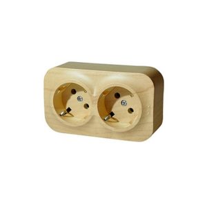 Legrand 782283 Розеточный блок 2×2К+З с защитными шторками 16 A 250 В~ Quteo IP 20 дерево