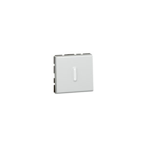 Legrand 79242 Кнопочный выключатель перекидной Программа Mosaic 2 модуля со светодиодной подсветкой 6 A алюминий