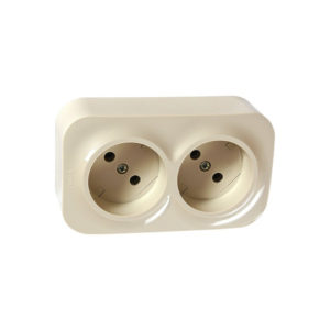 Legrand Quteo 782242 Розеточный блок 2×2К без шторок 16 A 250 В~ IP 20 слоновая кость