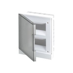Бокс в нишу 24М серая дверь ABB Basic E (с клеммами)