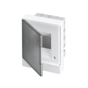Бокс в нишу 4М серая дверь ABB Basic E (с клеммами)